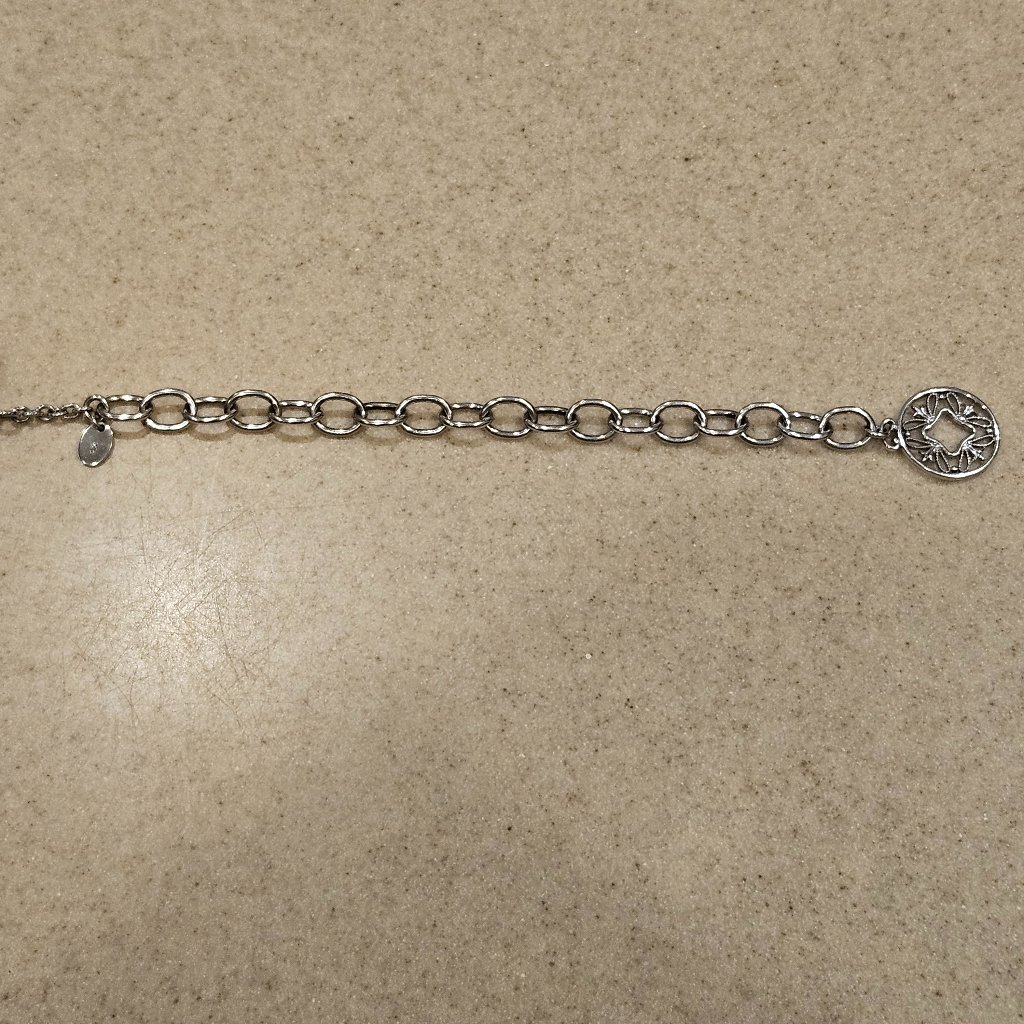 Rare Vintage Monica Rich Kosann Silver Charm Rolo Toggle Filigree Bracelet — image 6 of 8